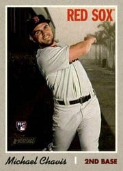 2019 Topps Heritage Base Set Michael Chavis #501 card