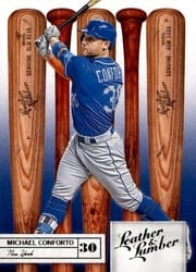 2019 Panini Leather & Lumber Base Set Michael Conforto #96 card