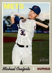 2019 Topps Heritage Base Set Michael Conforto #137 card