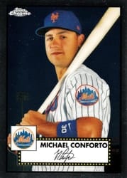 2021 Topps Chrome Platinum Anniversary Base Set Michael Conforto #155 card