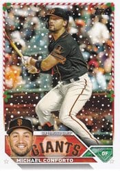 2023 Topps Holiday Base Set Michael Conforto #H16 card