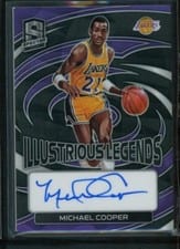 2022-23 Panini Spectra Illustrious Legends Signatures Michael Cooper #ILS-MCP card