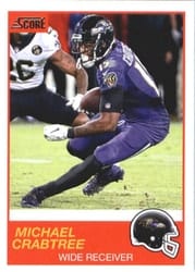 2019 Score Base Set Michael Crabtree #85 card