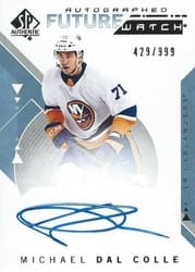 2018-19 SP Authentic Base Set Michael Dal Colle #164 card