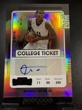 2022 Panini Chronicles Draft Picks Contenders College Ticket Autograph Michael Foster Jr. #CT-MFJ