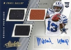 2018 Panini Absolute Base Set Michael Gallup #174 card