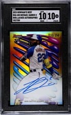 2023 Bowman's Best Shellacked Autographs Michael Harris II. #SHA-MH card