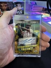 2023 Topps Cosmic Chrome Extraterrestrial Talent Autographs Michael Harris II #ETA-MH card