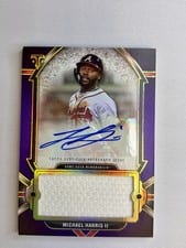 2024 Topps Triple Threads Autograph Single Jumbo Relics Michael Harris II #AJR-MHII card