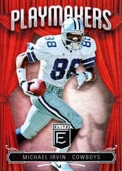 2019 Donruss Elite Playmakers Michael Irvin #PM-7 card