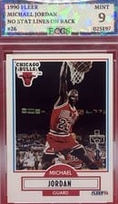1990 Fleer Michael Jordan No Line on Back #26 card