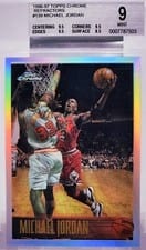 1996 Topps Chrome Michael Jordan Refractor #139 card
