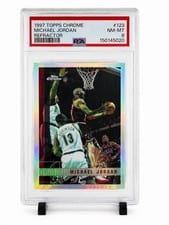 1997 Topps Chrome Michael Jordan Refractor #123 card