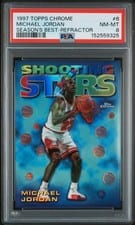1997 Topps Chrome Season's Best Michael Jordan Refractor #6 card