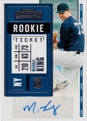 2020 Panini Contenders Base Set Michael King #158 card