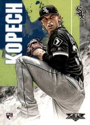 2019 Topps Fire Base Set Michael Kopech #58 card
