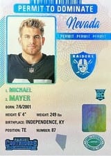 2023 Panini Contenders Permit to Dominate Michael Mayer #25 card