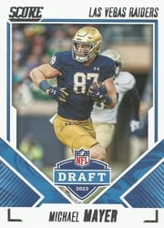 2023 Score NFL Draft Michael Mayer #16 card