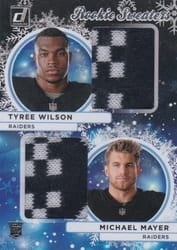 2023 Donruss Rookie Holiday Sweater Dual Relics Michael Mayer / Tyree Wilson #HSD-5 card