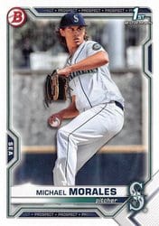 2021 Bowman Draft Base Set Michael Morales #BD-160 card