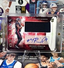 2024 Panini Origins Rookie Jumbo Jersey Autographs Michael Penix Jr. #RJA-MPE card