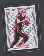2024 Panini Phoenix Contours Michael Penix Jr. Red #CON-MPJ card