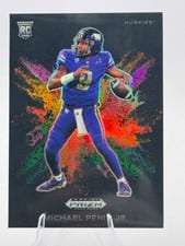 2024 Panini Prizm Draft Picks Black Color Blast Michael Penix Jr. #2 card