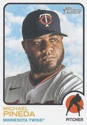 2022 Topps Heritage Base Set Michael Pineda #395 card