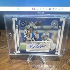 2024 Panini Photogenic In The Action Autographs Michael Pittman Jr. #IAA-MPI card