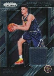 2018-19 Panini Prizm Sensational Swatches Michael Porter Jr. #89 card