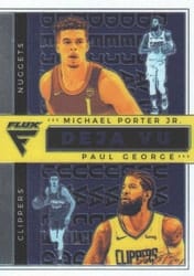 2020-21 Panini Flux Deja Vu Michael Porter Jr. / Paul George #28 card
