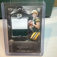 2024 Panini Black Rookie Patch Autographs Michael Pratt #205 card