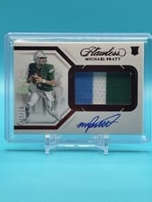 2024 Panini National Treasures Collegiate Flawless Rookie Patch Autograph Michael Pratt #157 card