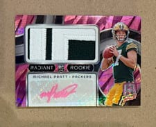 2024 Panini Spectra Radiant Rookie Patch Signatures Michael Pratt #RRP-MPT card
