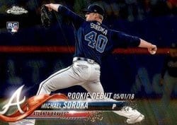 2018 Topps Chrome Update Base Set Michael Soroka #HMT35 card