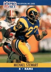1990 Pro Set Base Set Michael Stewart #553 card