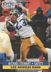 1991 Pro Set Base Set Michael Stewart #557 card