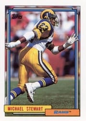 1992 Topps Base Set Michael Stewart #196 card