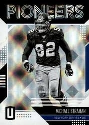 2018 Panini Unparalleled Pioneers Michael Strahan #PN-MS card