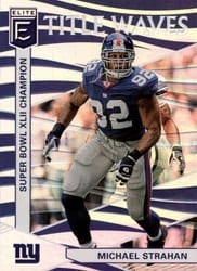 2019 Donruss Elite Title Waves Michael Strahan #TW-13 card
