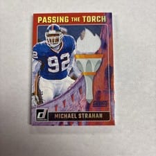 2024 Donruss Passing the Torch Michael Strahan / Brian Burns #PTT-GIA card