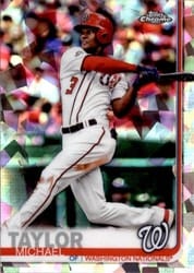 2019 Topps Chrome Sapphire Edition Base Set Michael Taylor #101 card