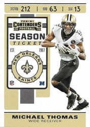 2019 Panini Contenders Base Set Michael Thomas #80 card