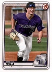 2020 Bowman Draft Base Set Michael Toglia #BD-175 card