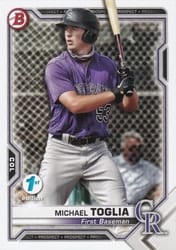 2021 Bowman 1st Edition Base Set Michael Toglia #BP-137 card