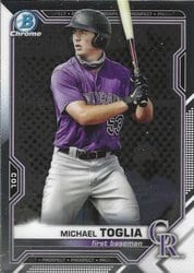 2021 Bowman Chrome Prospects Michael Toglia #BCP-137 card