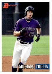 2021 Bowman Heritage Base Set Michael Toglia #167 card