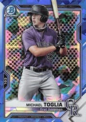 2021 Bowman Sapphire Edition Base Set Michael Toglia #BCP-137 card