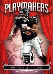 2019 Donruss Elite Playmakers Michael Vick #PM-11 card