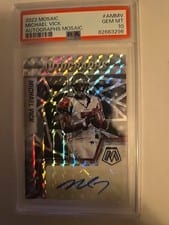 2022 Panini Mosaic Autographs Mosaic Michael Vick #AM-MV card